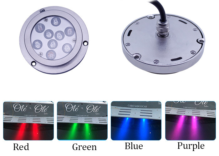 Underwater lamps from the pool, 12V-24VDC low-pressure RGBW underwater lights from 316 stainless steel.