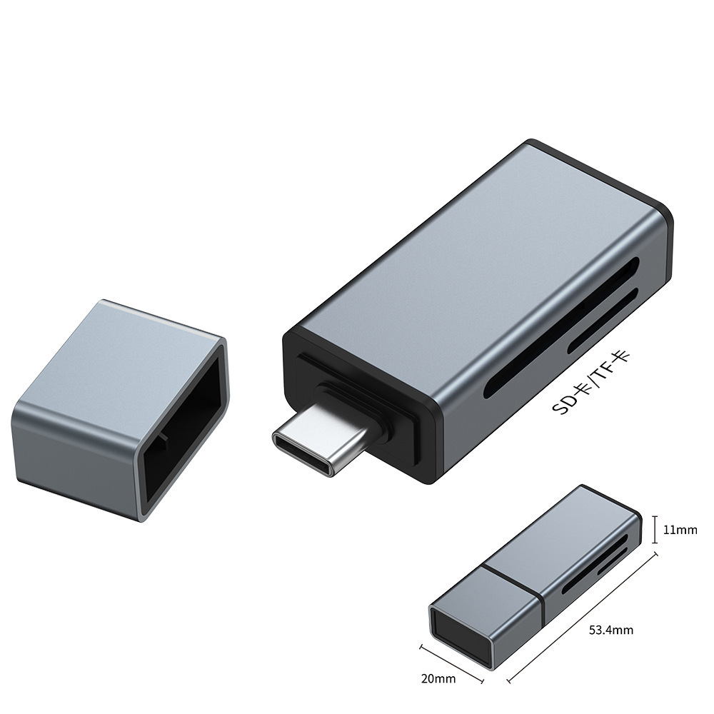 โปรแกรมอ่านการ์ดแบบ USB-C แบบข้ามแถว รุ่นแบบ USB รุ่น 3. 0 แบบความเร็วสูง c แท็บเล็ต TF SD