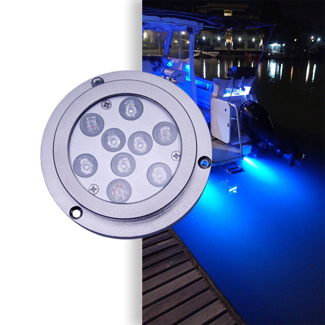 Underwater lamps from the pool, 12V-24VDC low-pressure RGBW underwater lights from 316 stainless steel.