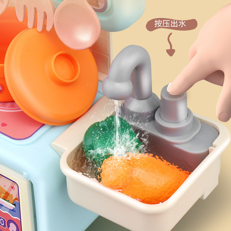 儿童过家家厨房玩具套装仿真喷雾出水厨具做饭宝宝女孩子玩具批发
