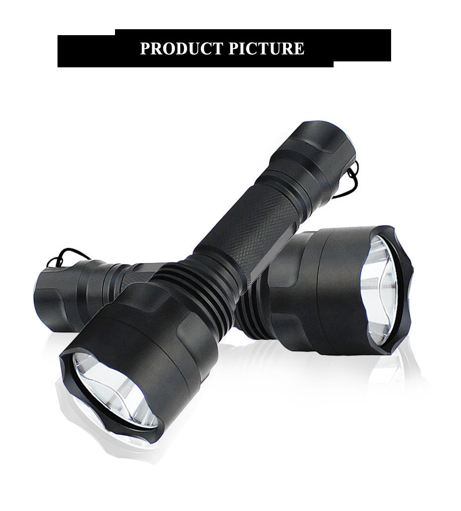 C8-Q5/T6/L2 Momentum Focus Handle Outdoor Aluminium Alloy LED Mini Light Flash