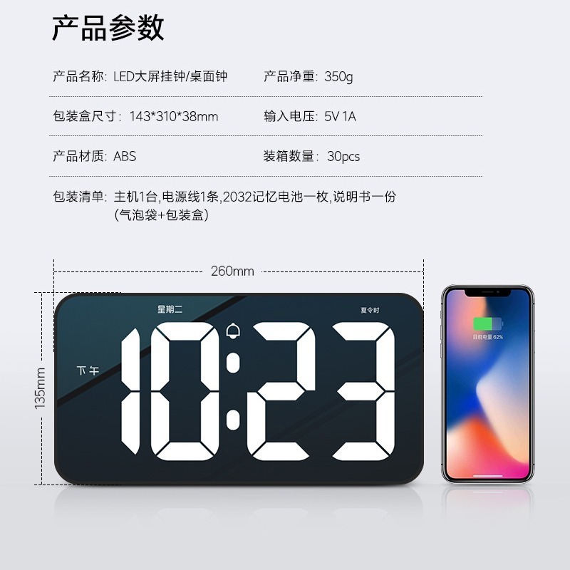 10.8-inch digital LED-enabled desktop clock table, and Amazon heat in the bedroom