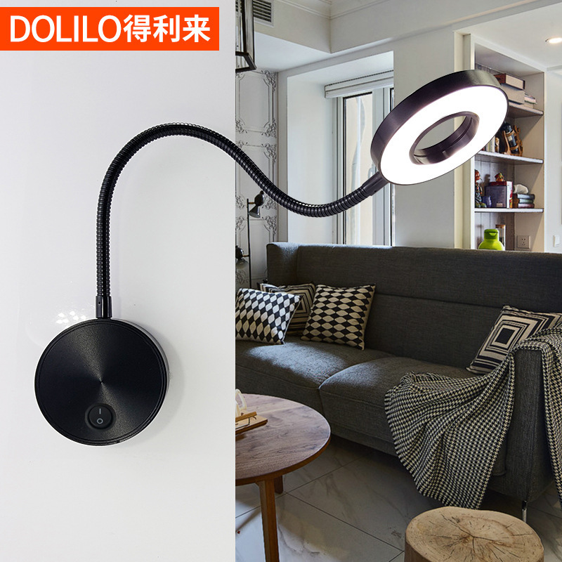 LED sets a background wall light in a hose light and paints a bed headlight for the hotel hotel.