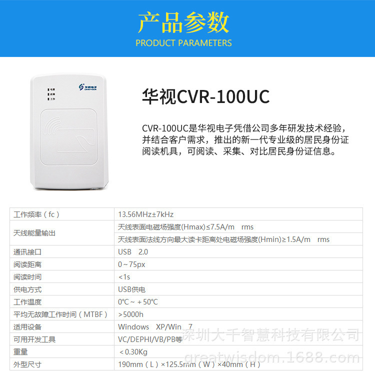 CVR-100UC Alien Permanent Residence Permit