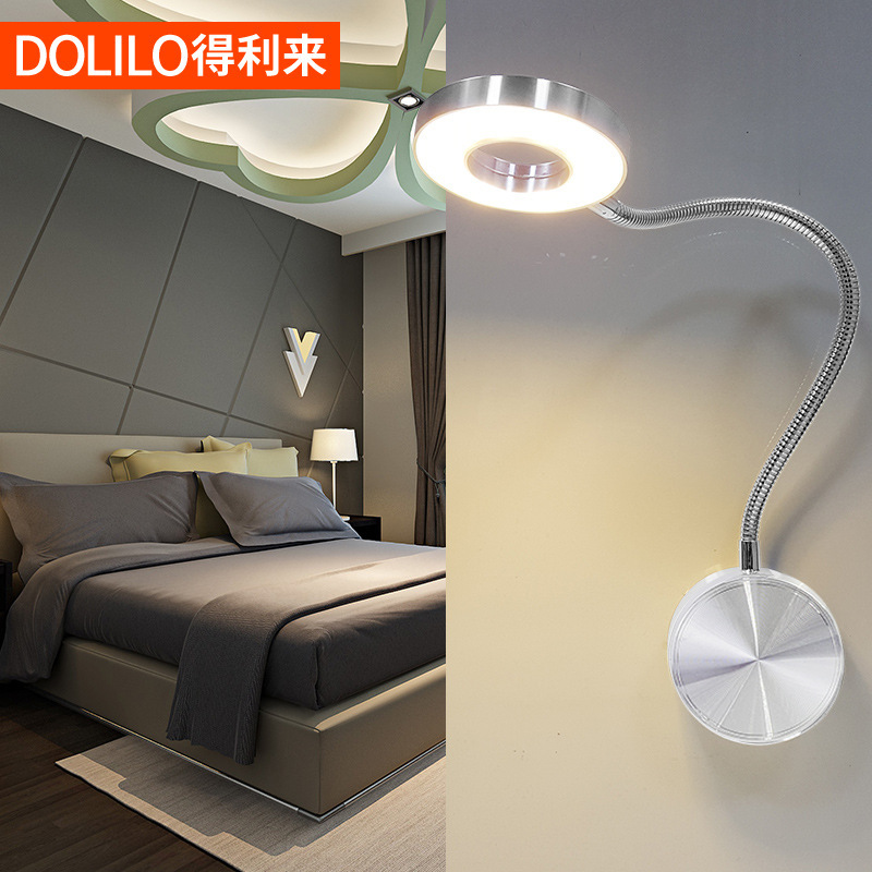 LED sets a background wall light in a hose light and paints a bed headlight for the hotel hotel.