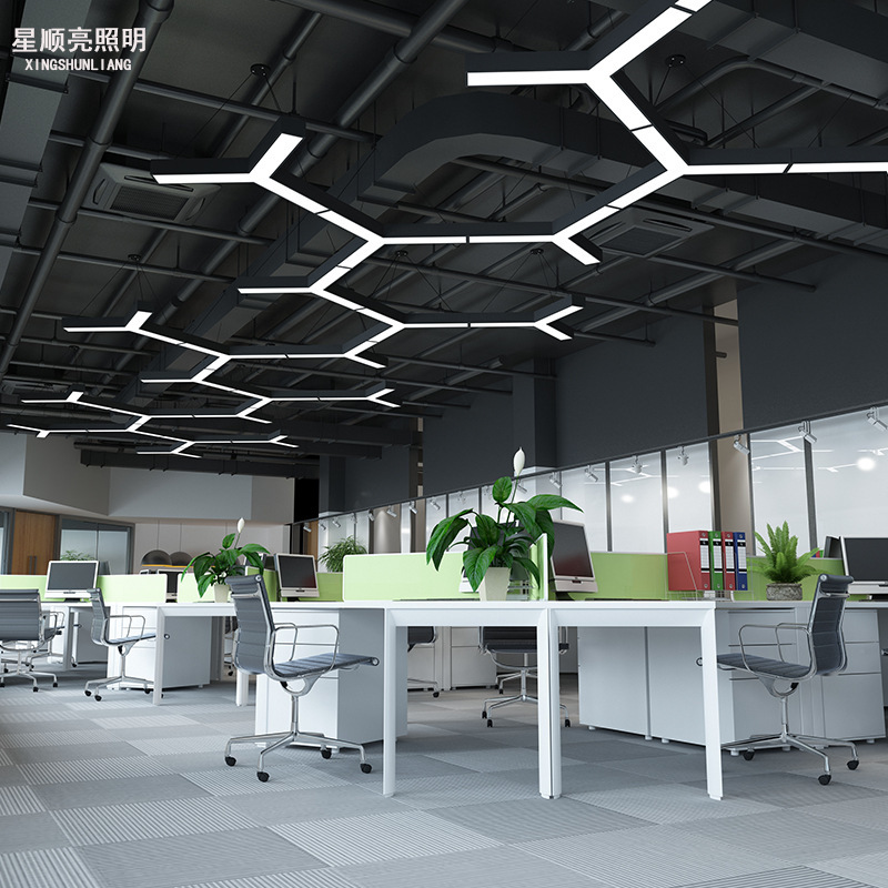 Office led-y-shaped chandeliers creatively collating human font-sensitization industrial wind chandeliers