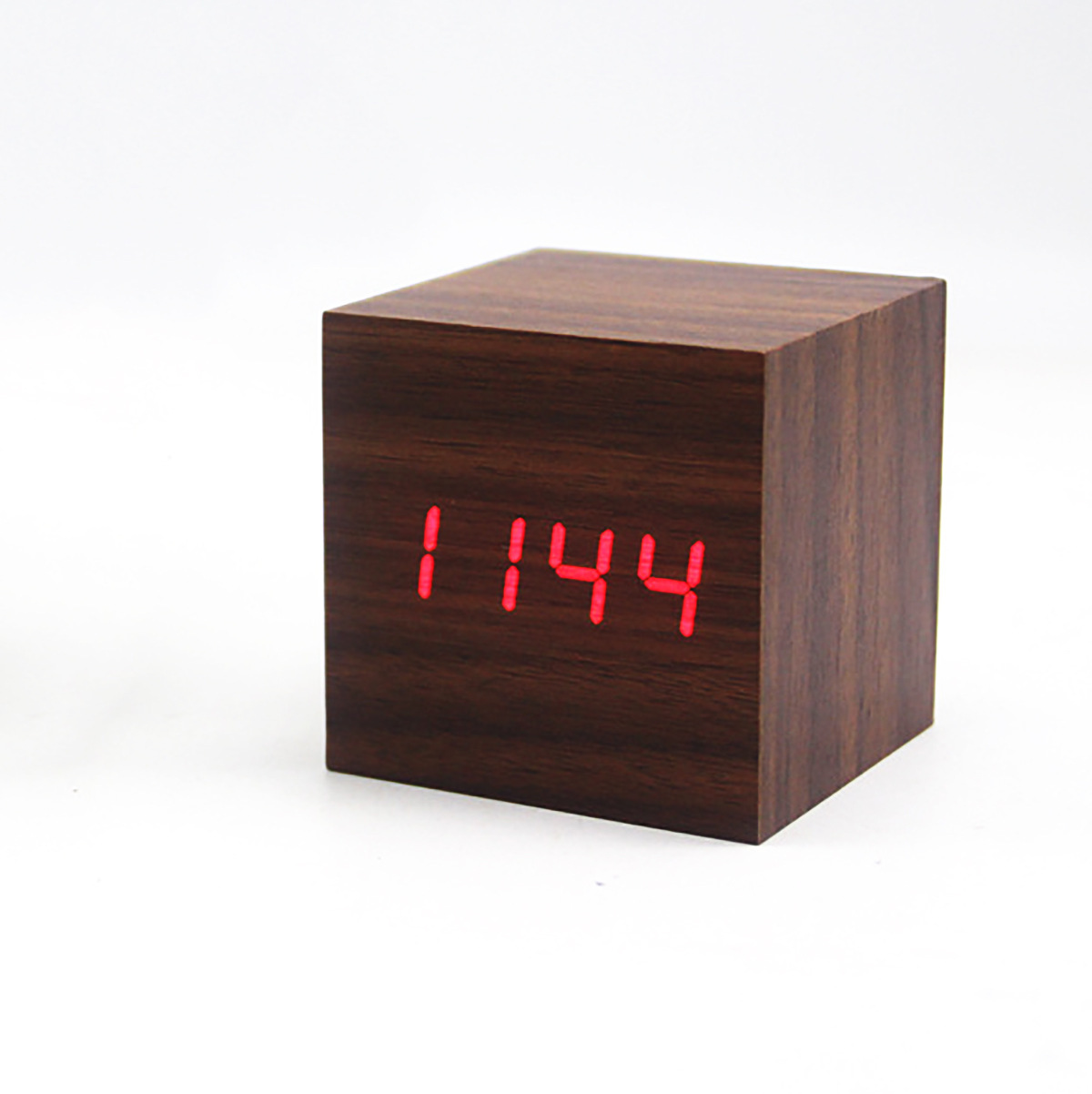 New wood, a fine square desktop alarm bell bedhead, a digital electronic clock, a surrogate.