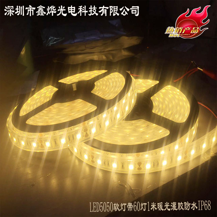 Seven coloured LEDs with 5050 high-colored outdoor waterproof gel lamps 60 light 1 meter DC12