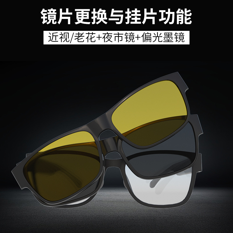 Bluetooth sunglasses marked with night vision mirrors with smart fatigue driving down to alert foreign trade to support music