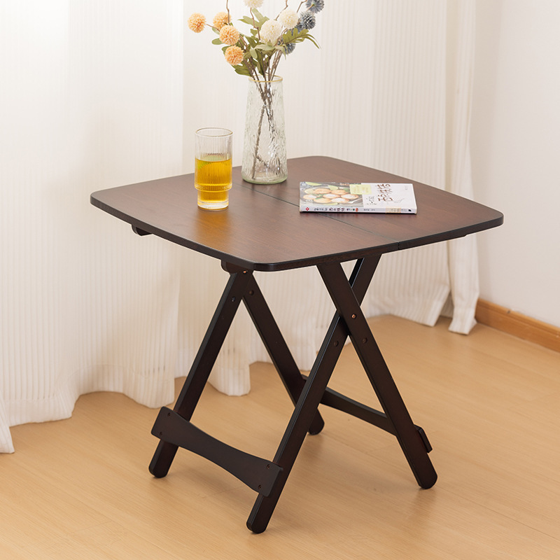 A table folding table table with a small household table outside the room, with a simple learning table squared balcony.