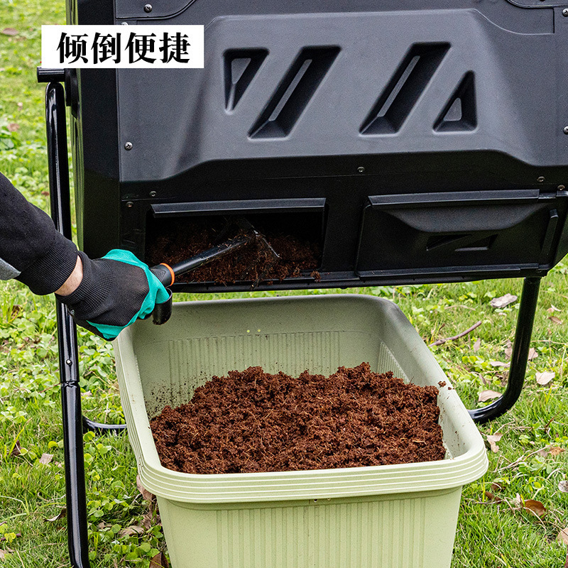 Hộp Composter chéo khu vườn rải rác ngoài trời trống chất thải chất thải chất thải lên men