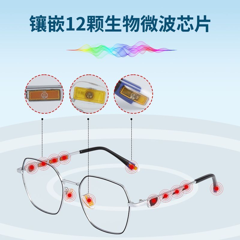 Bioresonance chip glasses, Tahertz, close-sighted glasses, 12 cores, blue light, super light, glasses.