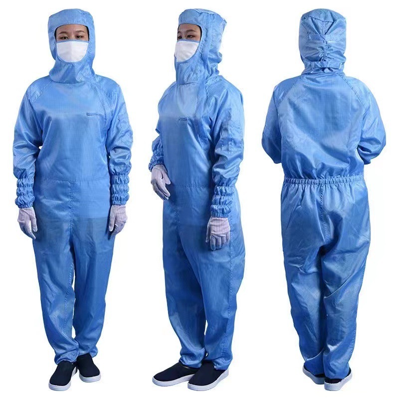 The 100-degree dustless suit is customised by the direct sale of 100-grade dustless work clothes at the friction voltage and static-proof work clothes factory.