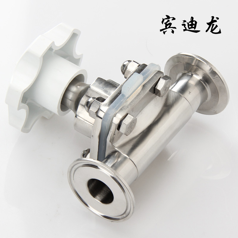 Bindilong 316 stainless steel fast diaphragm valve, manual food hygiene level, straight through the cardboard valve.