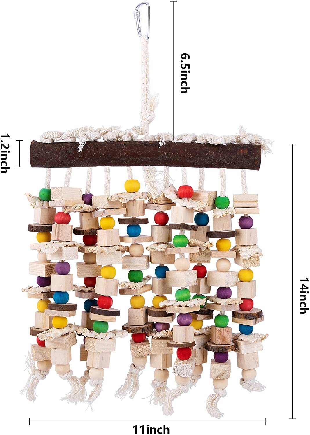 鸚鵡玩具彩色積木大串啃咬玩具 木質鸚鵡爬架跨境貨源