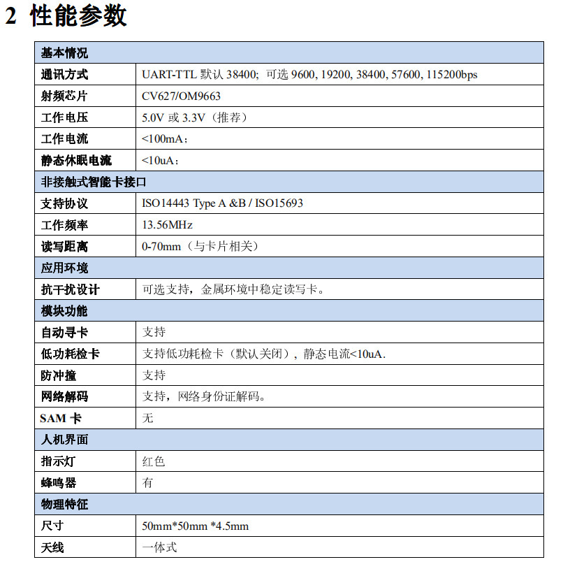 DQ321模块TTL接口读卡模块IC卡读卡器门禁NFC多协议读卡模块15693