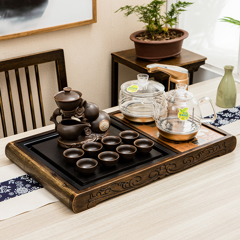 A full automatic tea tray with a single Electromagnetic Potato, with office Kung Fu tea, tea and tea