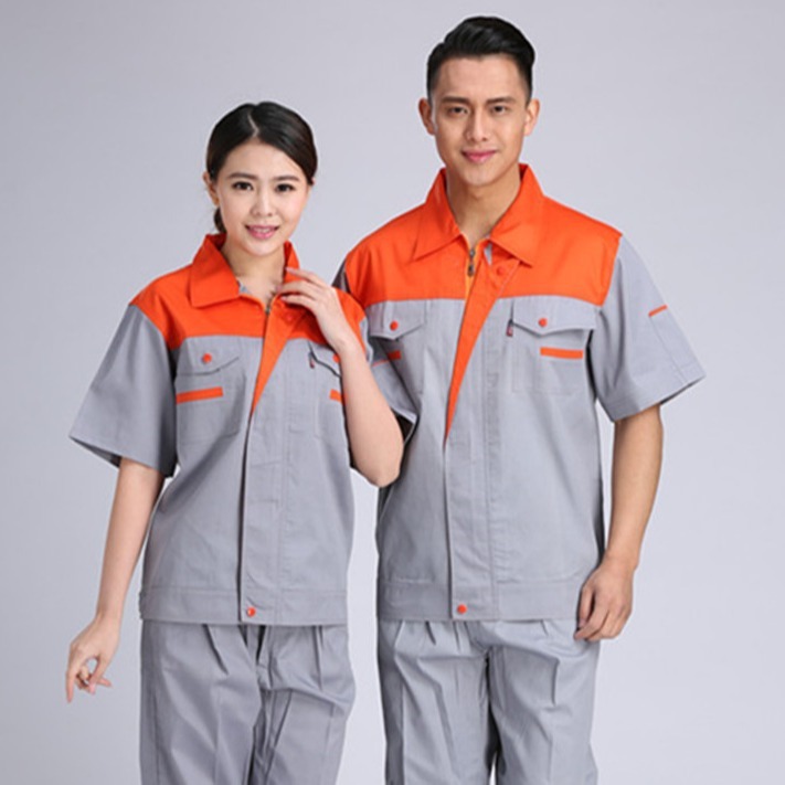 Worker uniform for half-sleeve work in the summer at the workshop for short-sleeve workshops