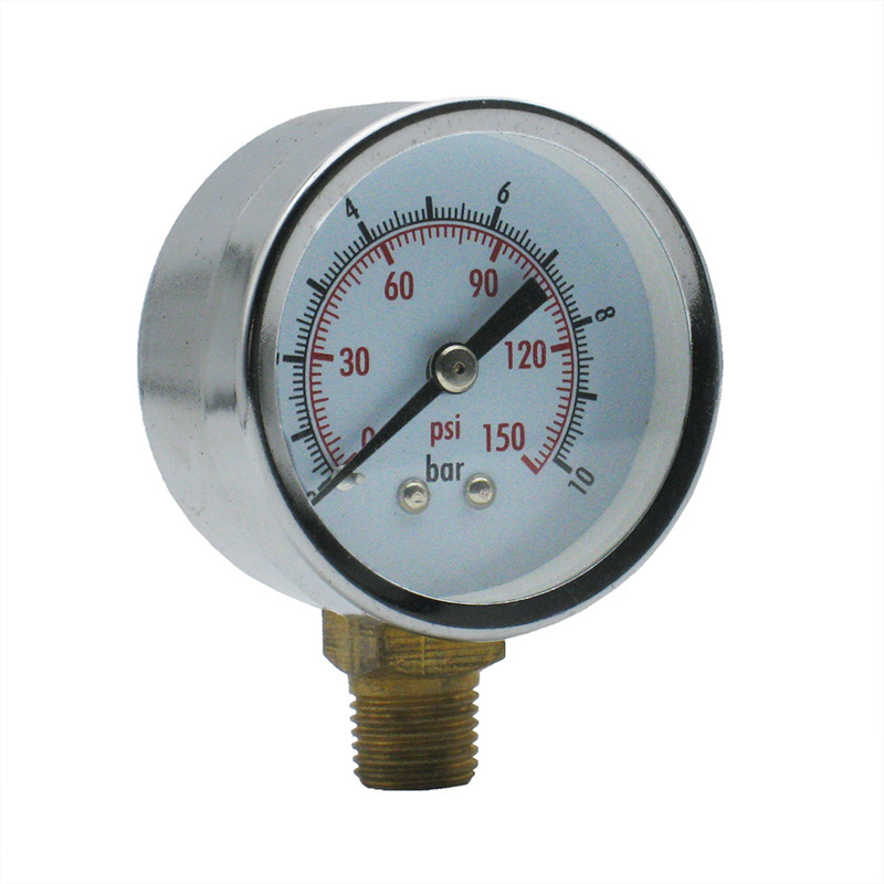 A single-size connection to a direct pressure gauge for a multi-planter.