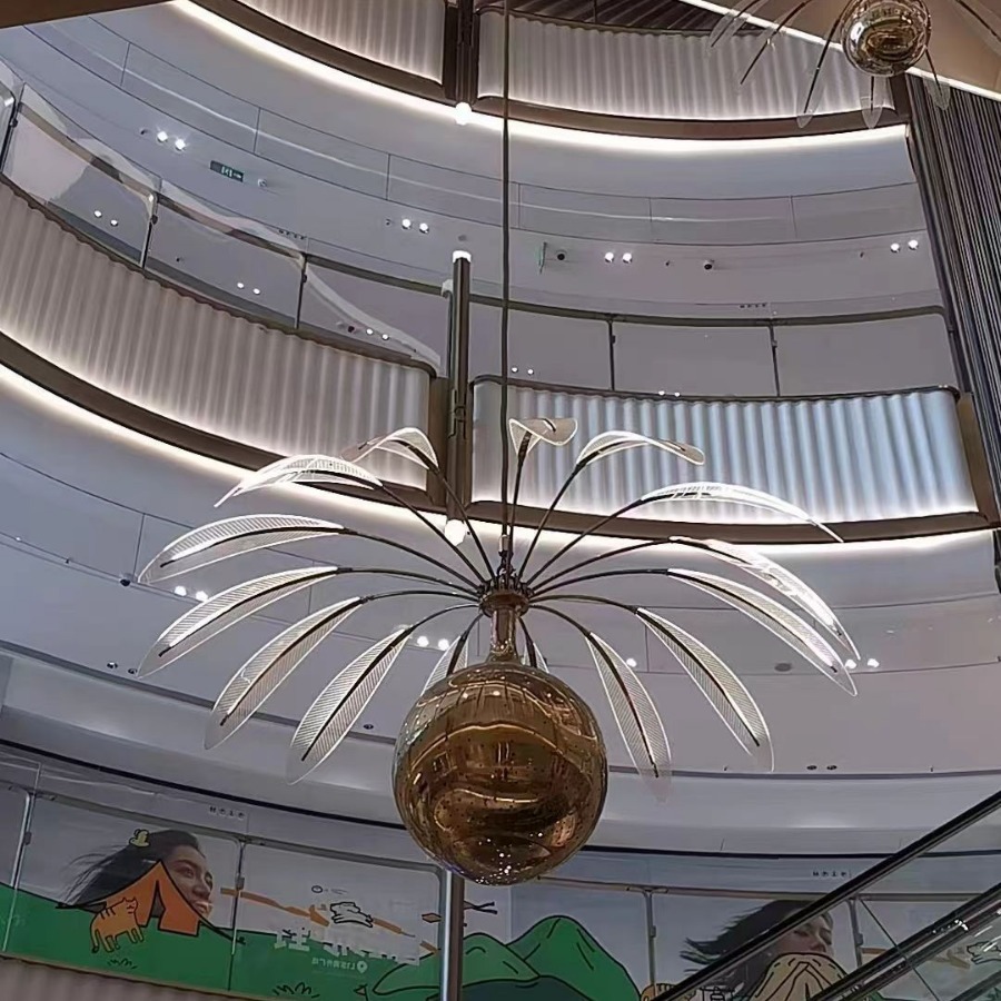 Very simple chandelier high-end art customized chandeliers Stair chandeliers up and down in non-standard hotel lamps