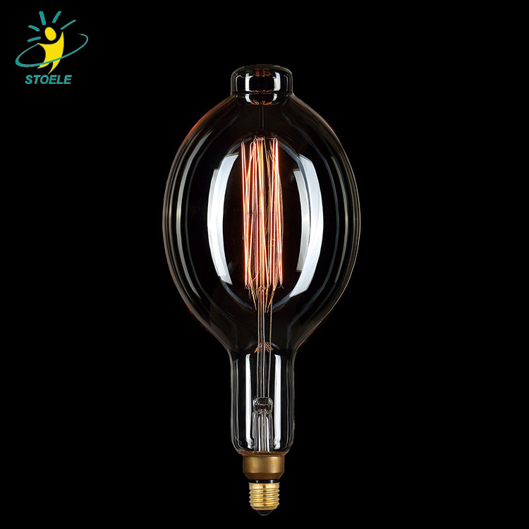 Edison light bulb E40, retrospect of a tungsten tungsten tungsten tungsten light bulb.