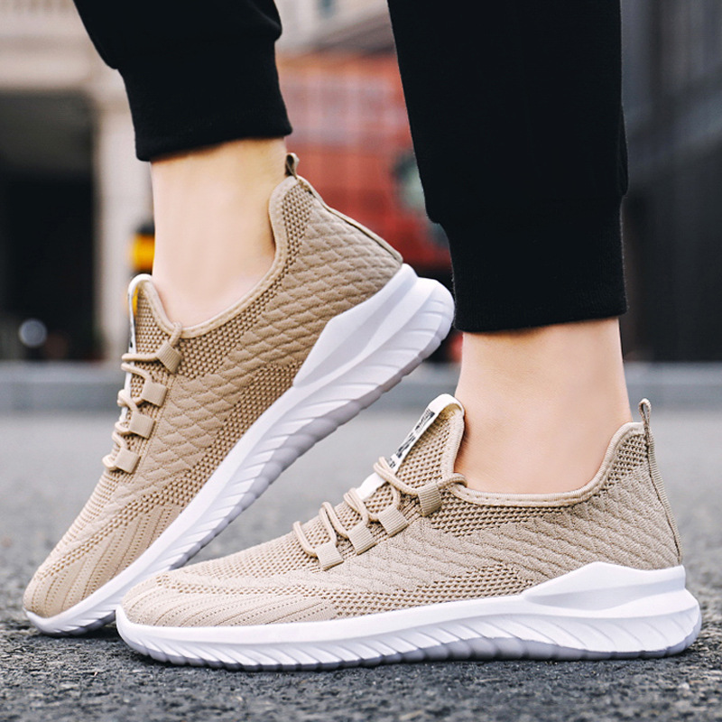 Customized sports shoes for new cross-border men's shoes, foreign trade weaving laces and running shoes.
