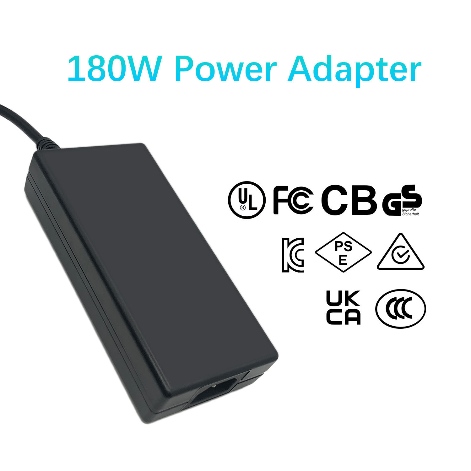 21V8.57A電池充電器 UL/FCC/CE/UKCA/RCM/PSE/KC180W定製轉燈電源