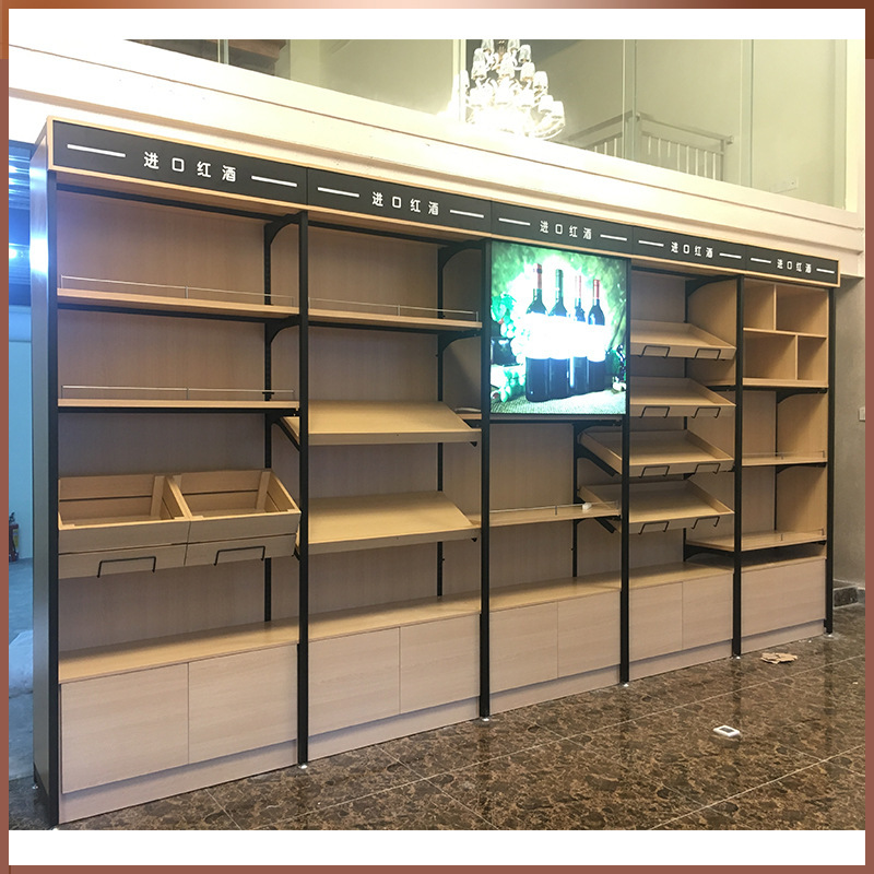 Supermarket tobacco and wine display racks, liquor racks, wine cabinets, steel wood cabinets, wine fairs.