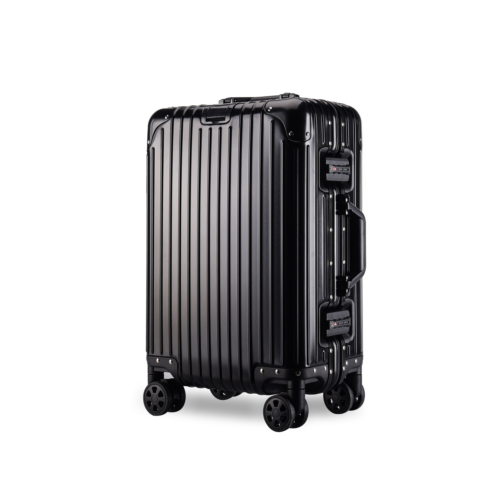 All-aluminium alloy suitcases pull up boxes, 20-inch suitcases, men and women.