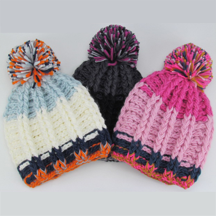 The hat, the Korean twirling winter, a purely handmade hook-and-coloured knitted cap, a wholesaler.